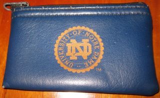 Vintage University of Notre Dame Blue Change Coin Purse Rifkin