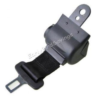 110cm 43" Black Universal 2 Two Point Retractable Car Auto Seat Belt Adapter