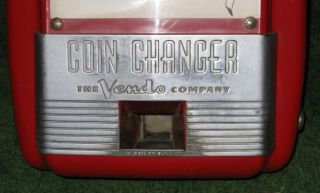 Old Vendo Coin Changer Vending Machine Coca Cola Red