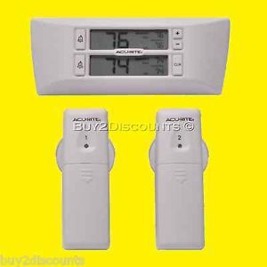 Wireless Digital 2 Dual Sensor Programmable Fridge Freezer Thermometer Alarm
