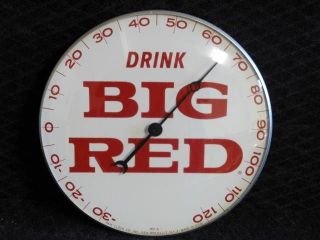 Big Red Drink Soda Pop Cola Pam Thermometer Bubble Glass Sign Coca Orig Minty