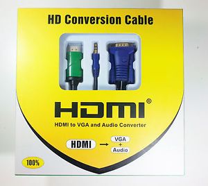 Computer to TV Screen, Connect PC VGA+Audio To LCD/Plasma HDMI, Convert HD Cable