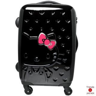 Hello Kitty Travel Carry Luggage Bag Black Suitcase Bags 20" Sanrio New Japan