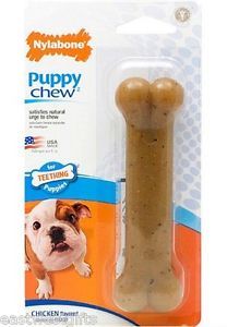 I Nylabone Puppy Chew Chicken Dog Bone Regular Dental Puppy Teeth Chew Toy Treat