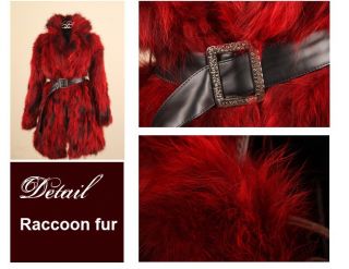 New Real Raccoon Fur Coat Women Fur Jacket Winter Plus Size Luxury 