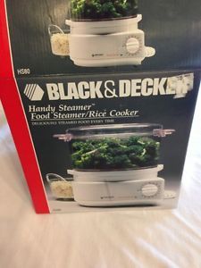 Black & Decker HS80 Handy Steamer Food/rice Cooker White With Rice