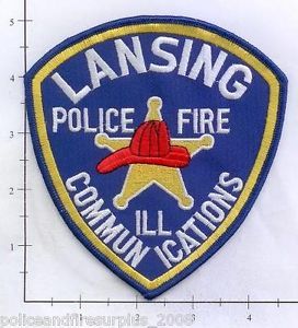 Illinois Lansing Communications IL Police Fire Dept Patch