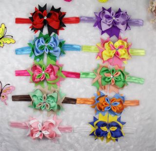 Wholesale 4 5" Baby Toddler Costume Boutique Romantic Hair Bow Clip Headband AUJ