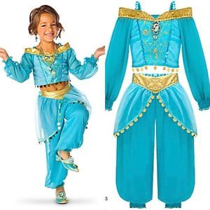  Princess Jasmine Costume Dress Halloween Arabian Dress Up Sizes New