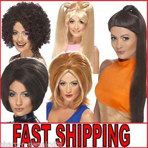 Ladies Posh Ginger Baby Scary Sporty Spice Girls Fancy Dress Costume Outfit Wig 