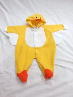Baby Toddler Duck Halloween Costume Coverup Sleeper Outfit Size 3 6 Months
