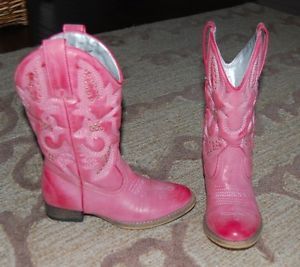 Volatile Kids Girls Rose Pink Western Cowboy Cowgirl Boots Halloween Costume 13