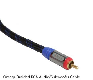 Omega Premium 3' Feet Digital Audio Subwoofer Cable Patch Cord 24K Connectors