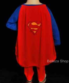Halloween Party Superman Kid Cosplay Costume Size 2T 3T