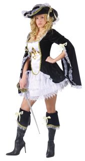 Midnight Musketeer Adult Womens Costume Theme Party Sexy Lady Halloween Party