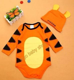 Baby Unisex Cartoon Character Costume Bodysuit with Hat 7 Style 9M 36M