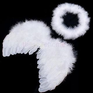 6 18mo Baby Toddler Costume Angel Feather Wings White