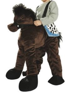 Brown Riding Horse Suspenders Woody Cowboy Costume Size 2 3 Toddler Child
