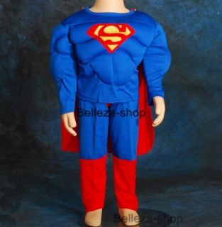 Halloween Party Superman Muscle Kid Costume Size 5 6