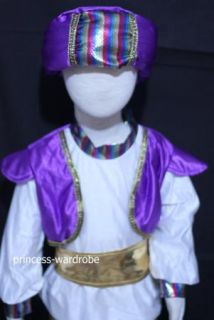 Halloween Aladdin Turban Party Kid Boys Costume 8 11Y