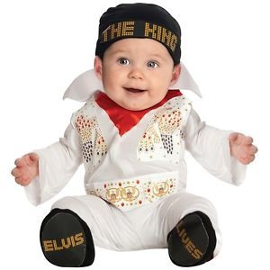 Elvis Onesie Baby Costume Cute Infant 70s Jumpsuit Style Halloween Fancy Dress