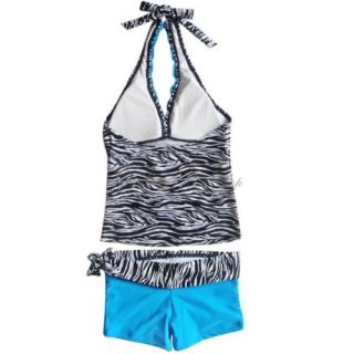 Girls Halter Tankini 2 Piece Kids Bathing Suit Swimwear Swimsuit UPF 50 Sz 10