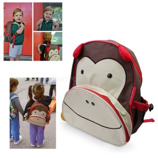 Kids Baby Unisex Cute Animal Monkey Cartoon Backpack Shoulder Book School Bag