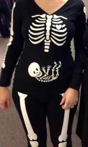 Pregnant Skeleton Halloween Costume Baby Maternity x Ray Funny