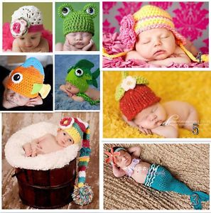 Toddler Baby Infant Knit Animal Hats Costume Photo Photography Prop 0 6 Months