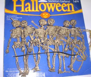 Skeleton Skull Garland Halloween Decor 72"
