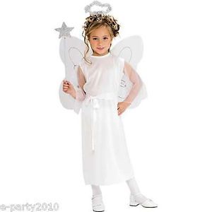 Angel Halloween Dress Costume w Halo Med Large Infant Child Kid Toddler
