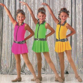 Pink Green Groups Maybe Baby Jazz Dance Costume Dress CS 6X cm CL XL as Am XL