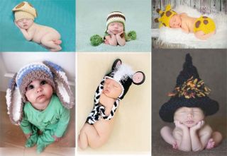 Baby Hats Toddler Infant Knitted Beanie Cap Set Photography Prop Costume
