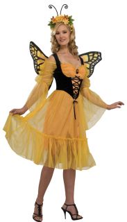 Monarch Butterfly Adult Womens Costume Headpiece Dress Wings Sexy Fairytale Std
