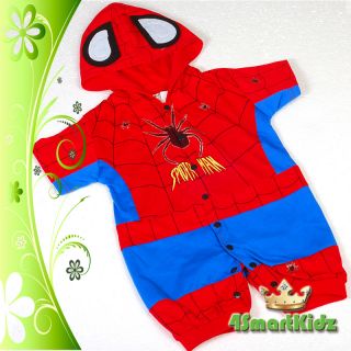 Spiderman Hero Baby Fancy Party Costumes Outfit Size 0