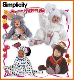 Sewing Pattern Simplicity 4458 Baby Toddler Costumes Monkey Mouse Bunny Sz 6M 4