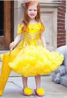 Yellow Baby Toddler Children Party Costume Tutu Girls Petti Dress
