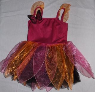 New Girls Gymboree Baby Bright Butterfly Costume with Tutu Skirt Size 10 12