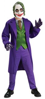 Joker Deluxe Child Costume Batman Villain Movie Theme Jacket Character Kids 4 12