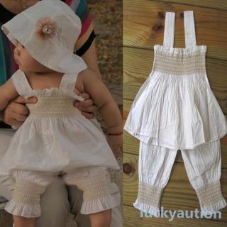 Baby Ruffled Top Pants Hat Set 3 Pieces Outfit Costume Girls Kids Clothes 0 3Y
