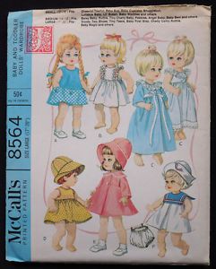 Vintage 1966 McCalls Chatty Cathy Doll Clothes Pattern 8564 Baby Toddlers Uncut