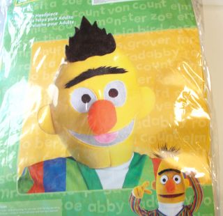 Sesame Street Bert Adult Plush Costume Headpiece OSFM NIP