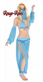 Sexy Blue Arabian Princess Belle Dancer Adult Costume Appealing RR T19011 B