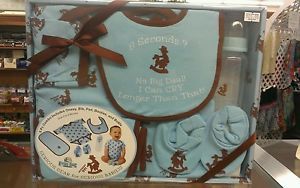 Baby Boy 0 6 Month 5 Piece Clothing Gift Set Brand New Blue Cowboy Horse Western