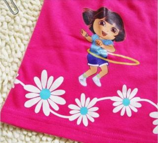 Girls Kids Disney Dora Costume Top T Shirt Pants Dress Set Outfit S2 5Y Clothes