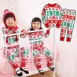 Vaenait Baby Kids Boy Girl Christmas Clothes Sleepwear Pajama Set "Snow Flower"
