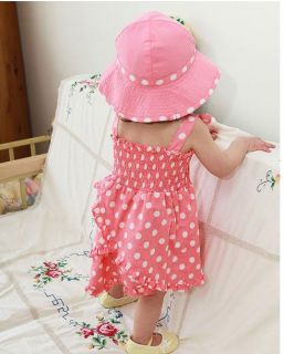 3pcs Kid Infant Baby Girl Dress Pants Hat Set Outfit Costume Clothes 0 12M