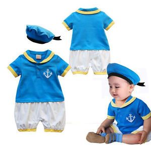 0 18M Baby Boy Girl Clothes Animal Duck Dress Up Costume Outfit Bodysuit Hat