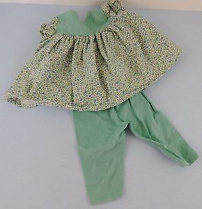 Vintage Baby Doll Clothes Blue Dress and Pants for 16" 18" Doll 14k