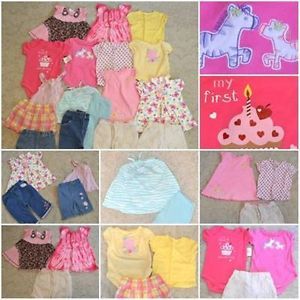 17 PC Lot Spring Summer Clothes Baby Girls Size 6 9 9 6 12 Month Carter